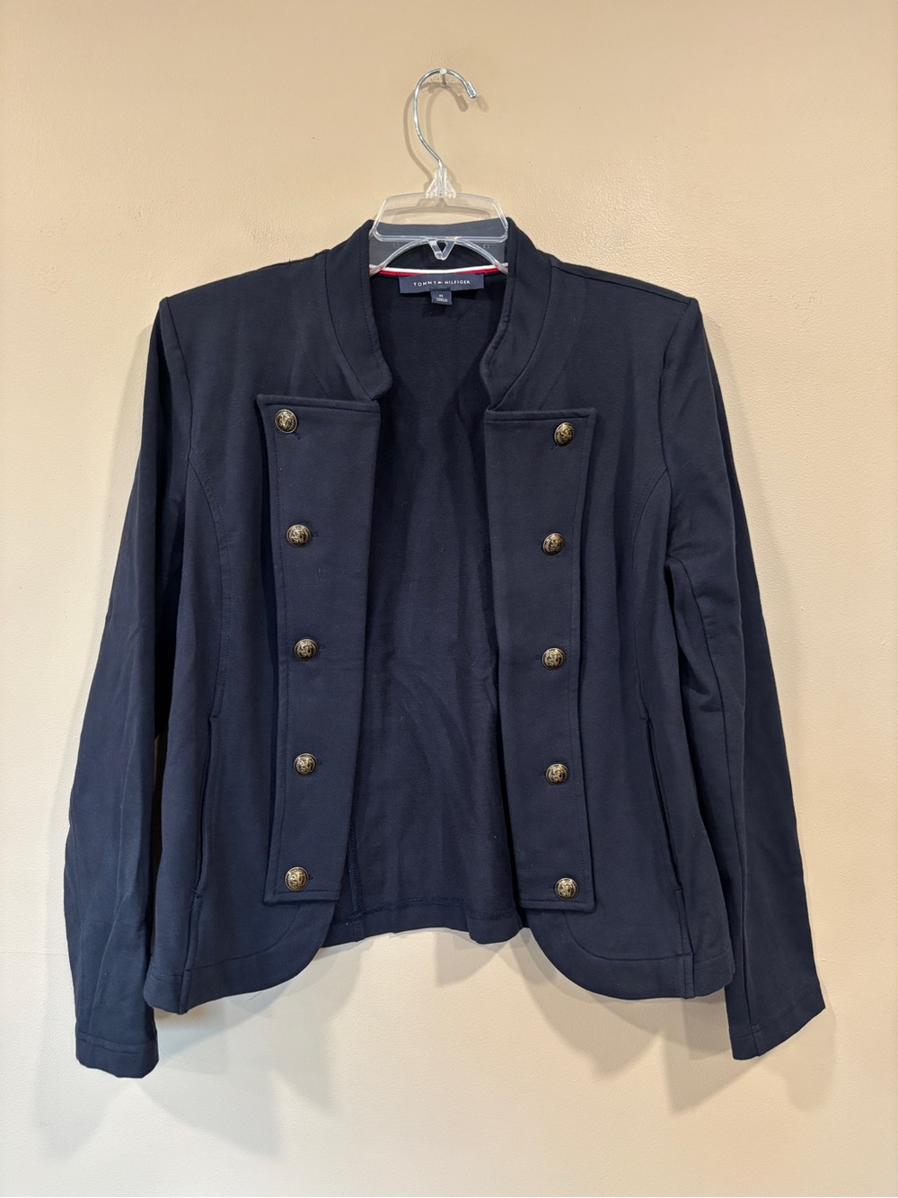 Tommy Hilfiger Women’s Military Blazer Blue Navy Jacket Size M
